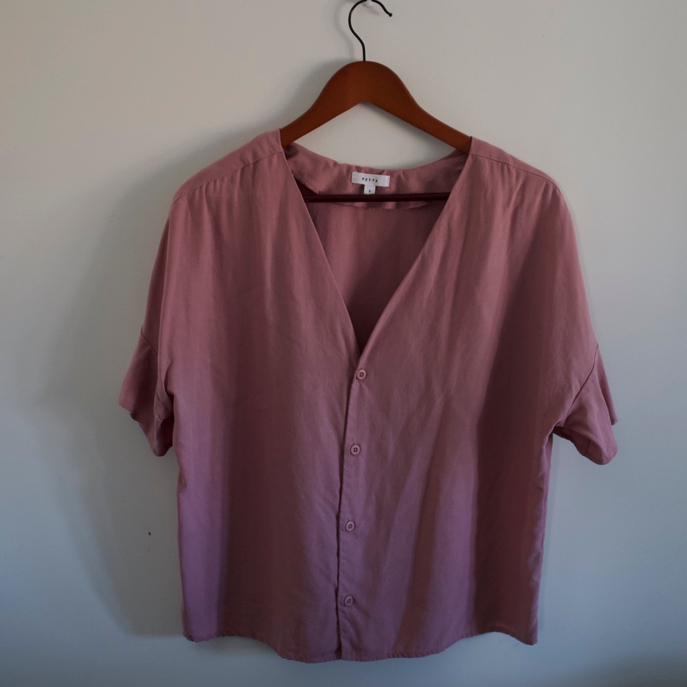Vetta Pink Blouse. Size S.